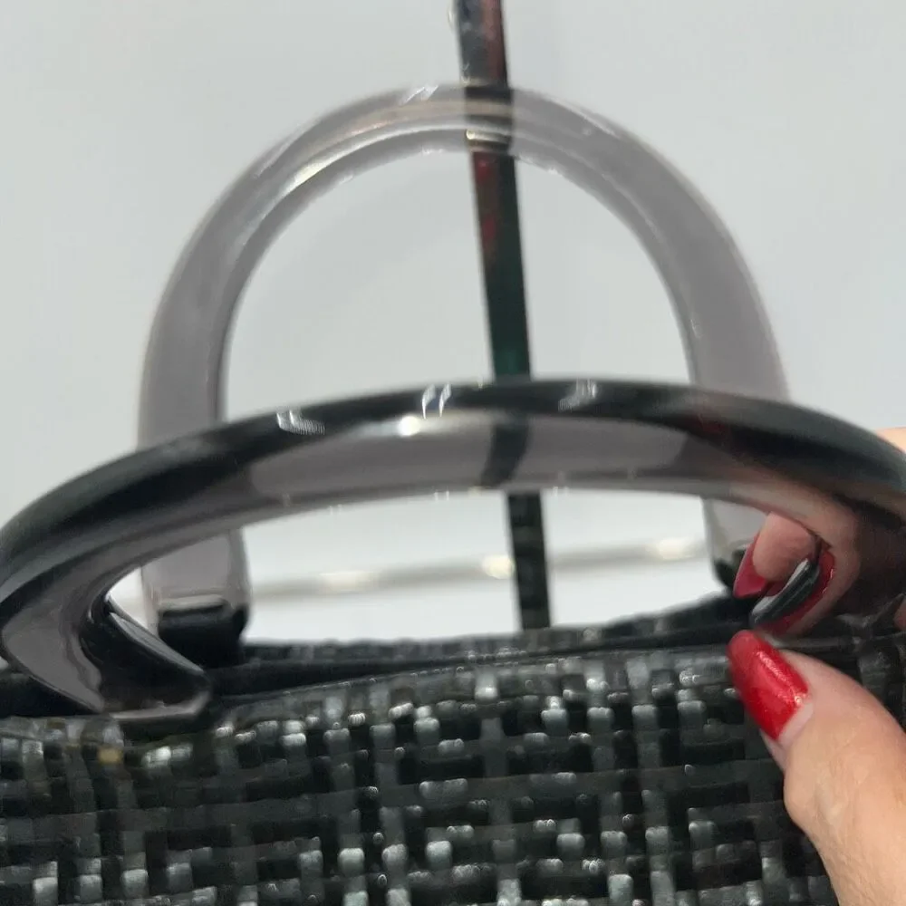 Givenchy Vintage Woven Signature with Acrylic Handles